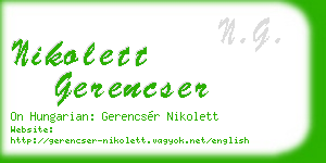 nikolett gerencser business card